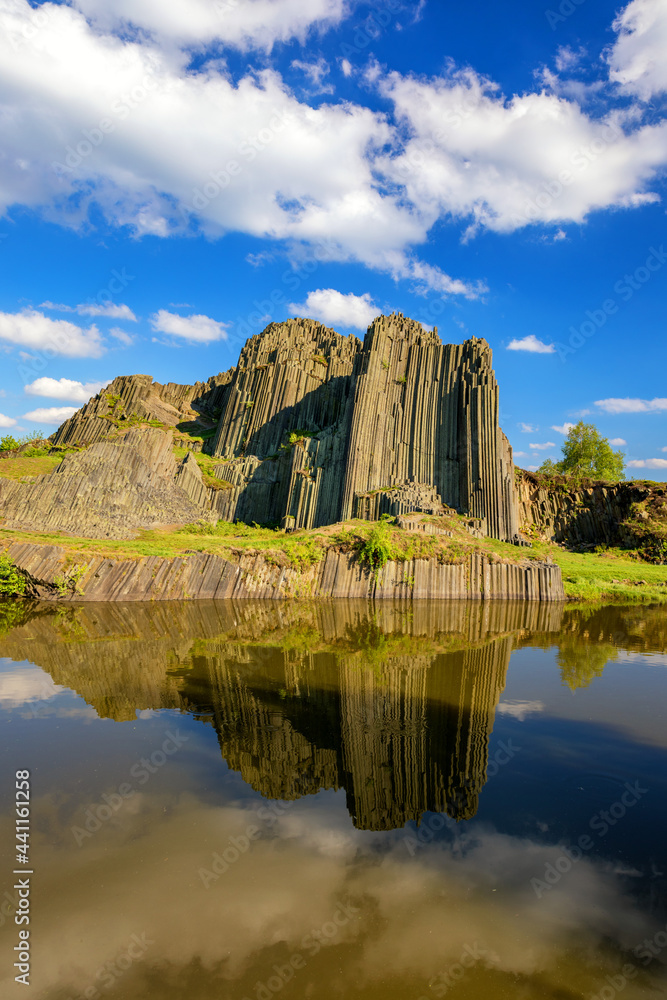 Polygonal structures of basalt columns, natural monument Panska skala ...