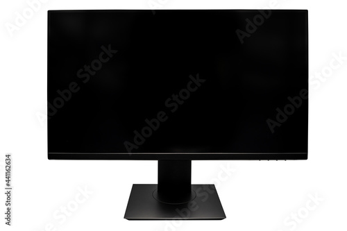Lcd screen monitor isolated on white background