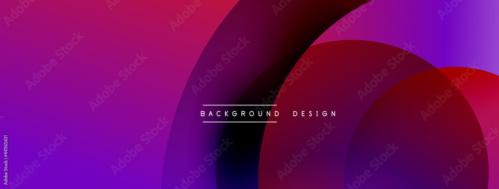 Abstract overlapping lines and circles geometric background with gradient colors Abstract overlapping lines and circles geometric background with gradient colors