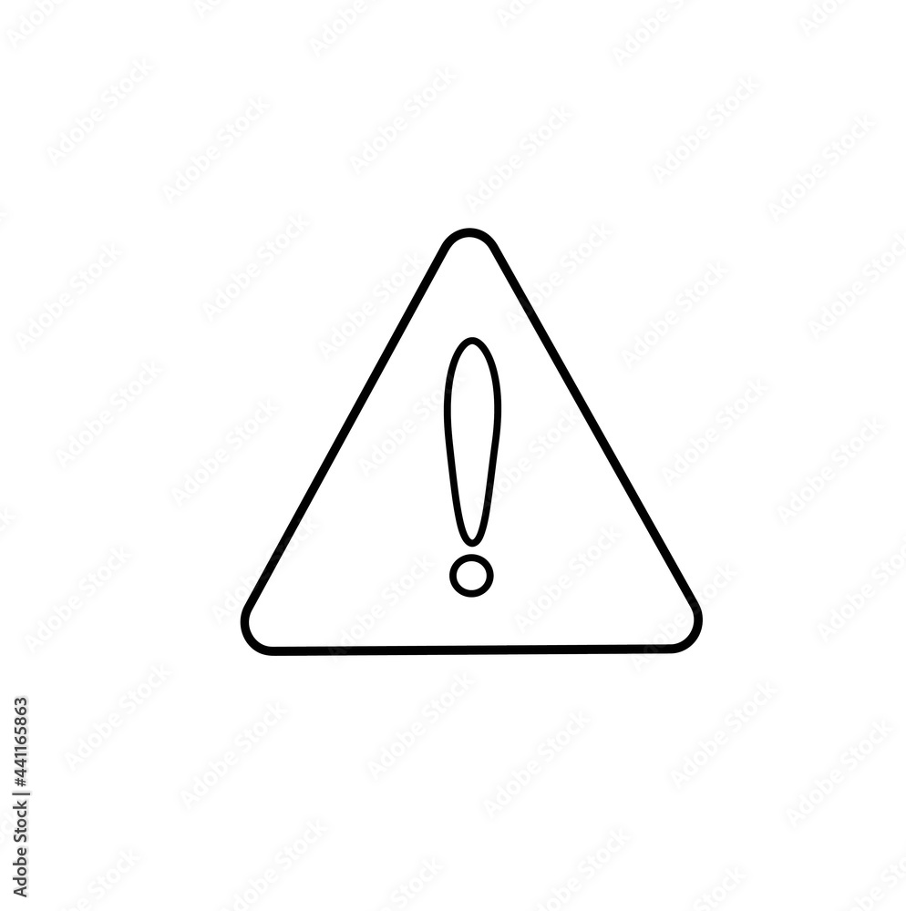 warning danger, exclamation mark, icon for industries, packages, websites, isolated on white background warning danger, exclamation mark, icon for industries, packages, websites, isolated on white background