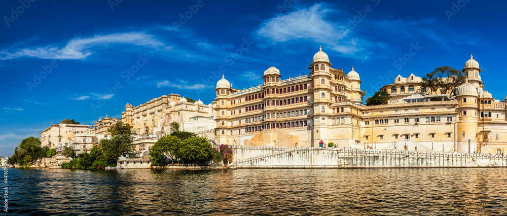Udaipur City Palace view. Udaipur, India