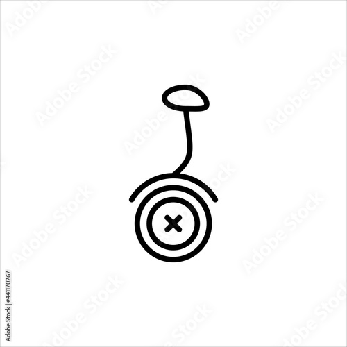 Hoverboard Line Icon In A Simple Style. Vector sign in a simple style isolated on a white background. Original size 64x64 pixels