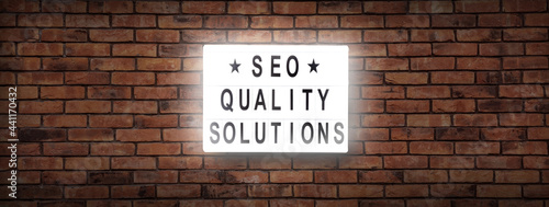 SEO quality solutions leterboard text