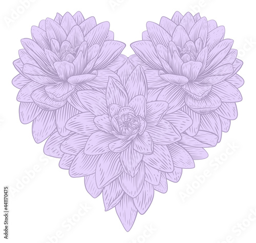 Heart Lotus Flower Love Flo...