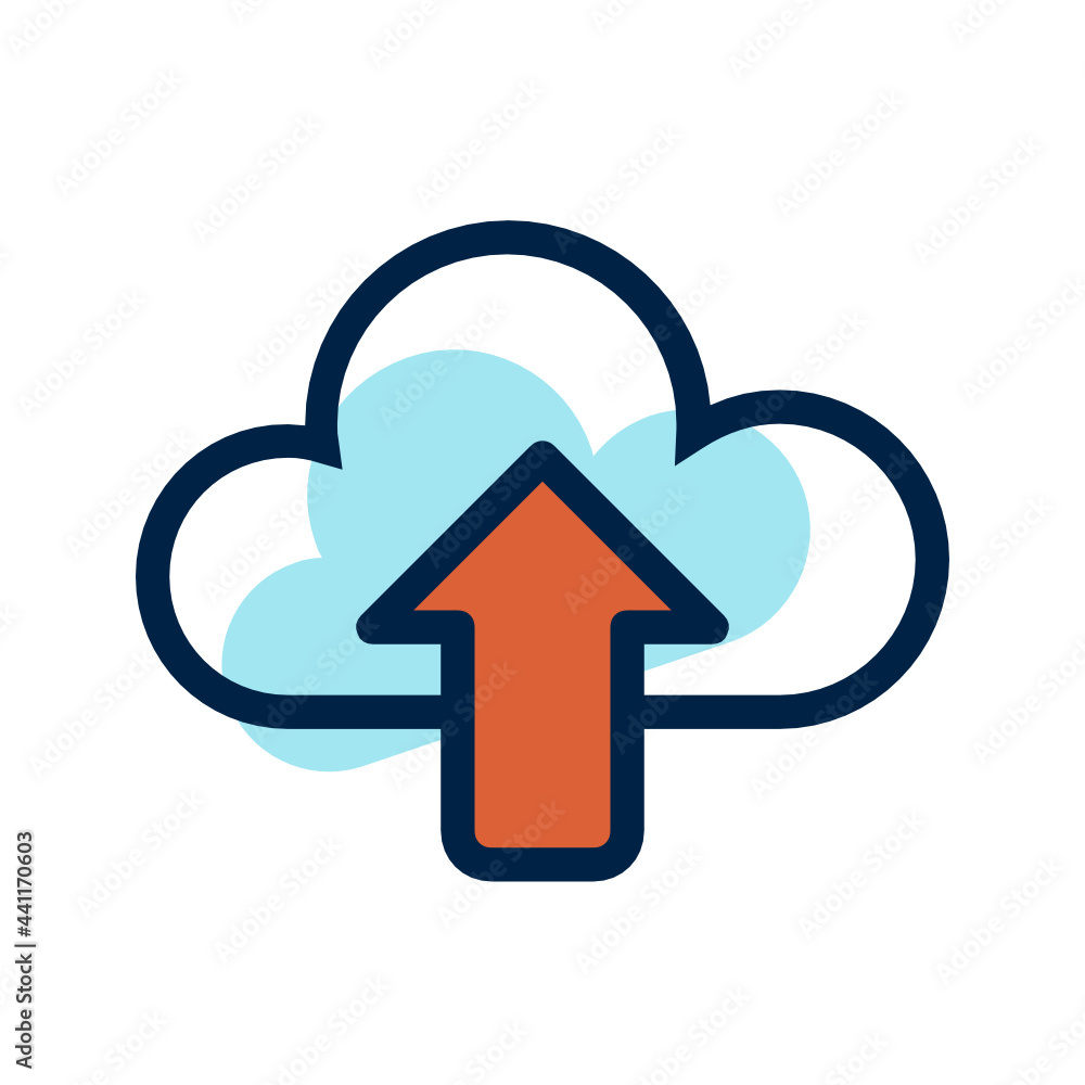Upload , Cloud Computing filled outline icon. Upload , Cloud Computing filled outline icon.