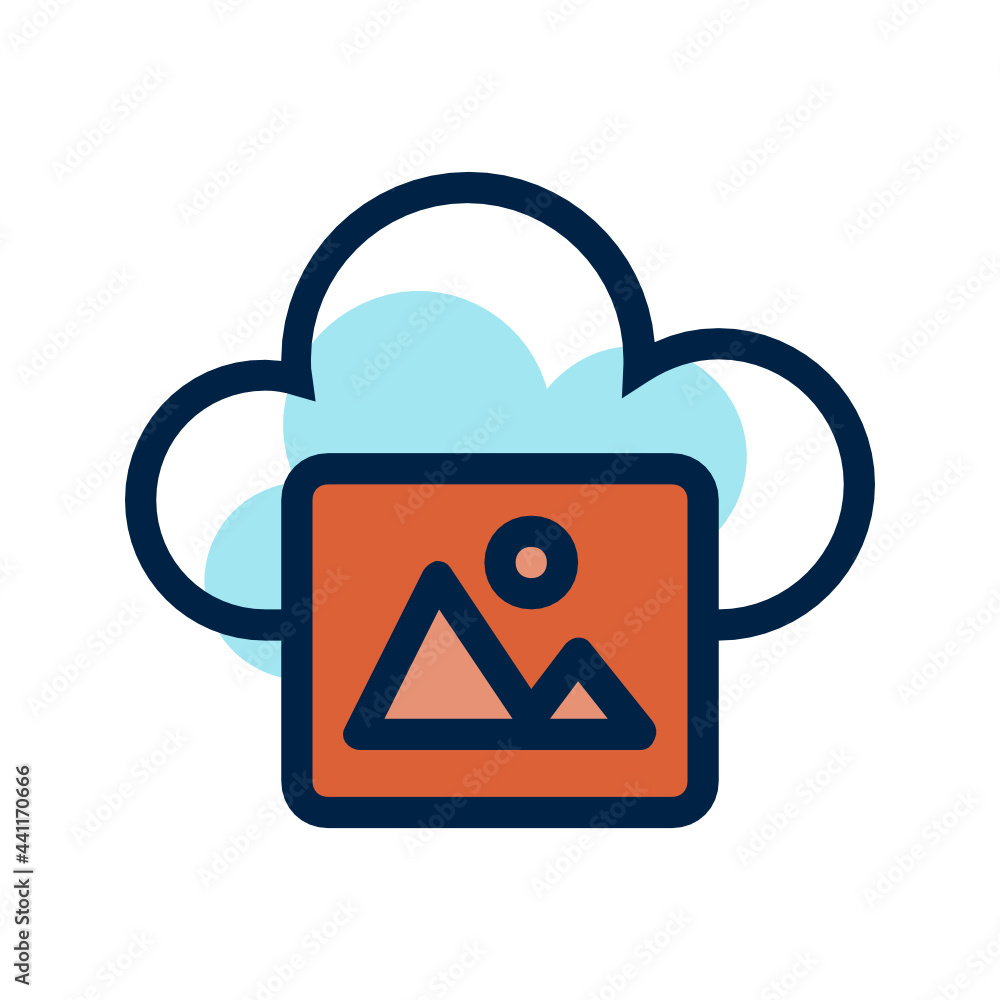 Picture , Cloud Computing filled outline icon. Picture , Cloud Computing filled outline icon.