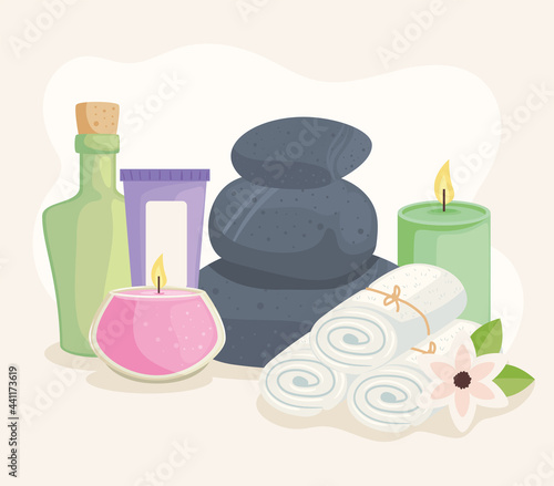 stones and spa icons