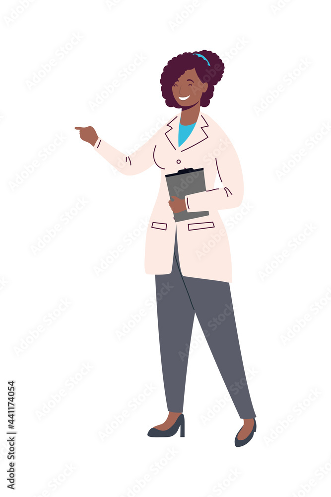 afro female scientist worker afro female scientist worker