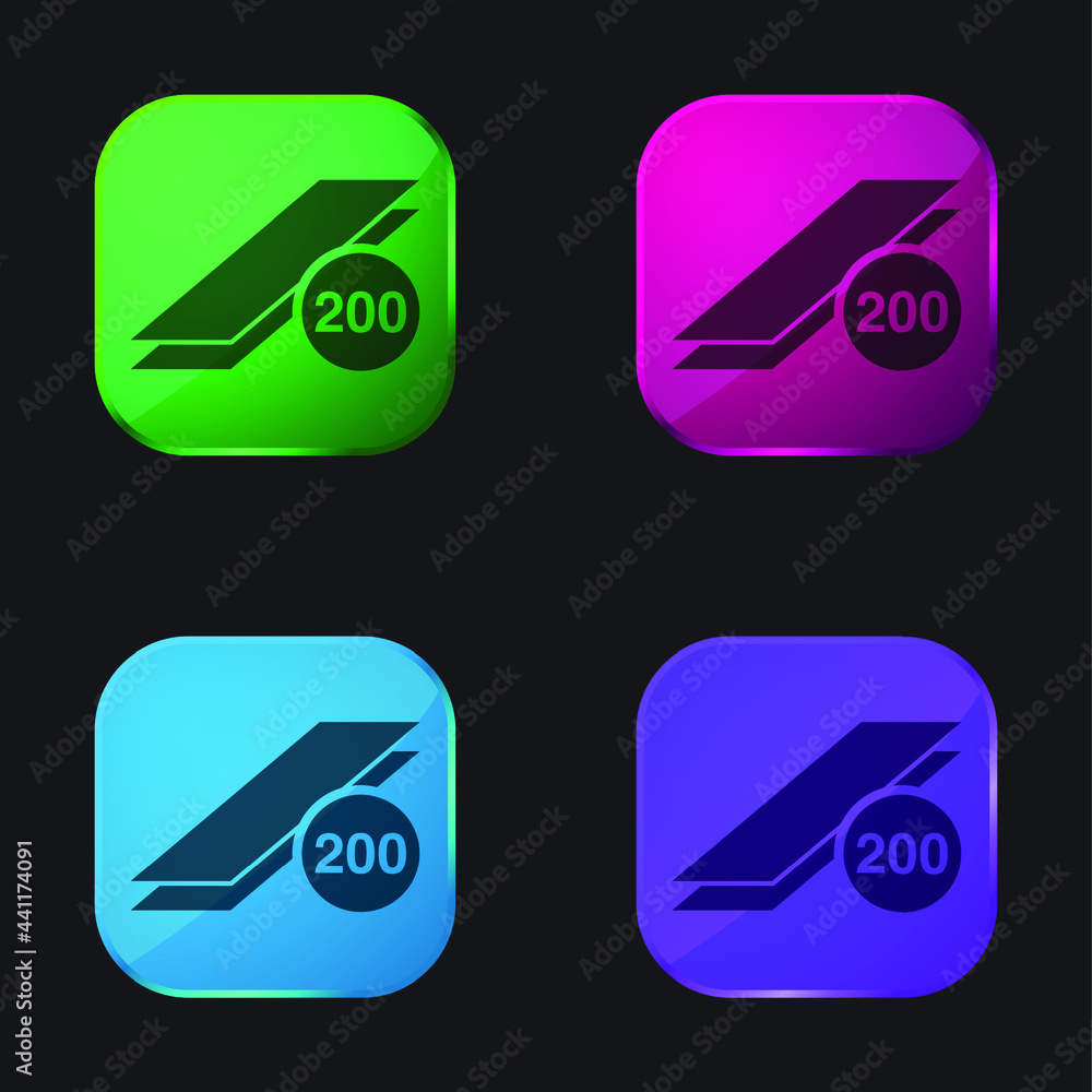 200 Prints four color glass button icon 200 Prints four color glass button icon
