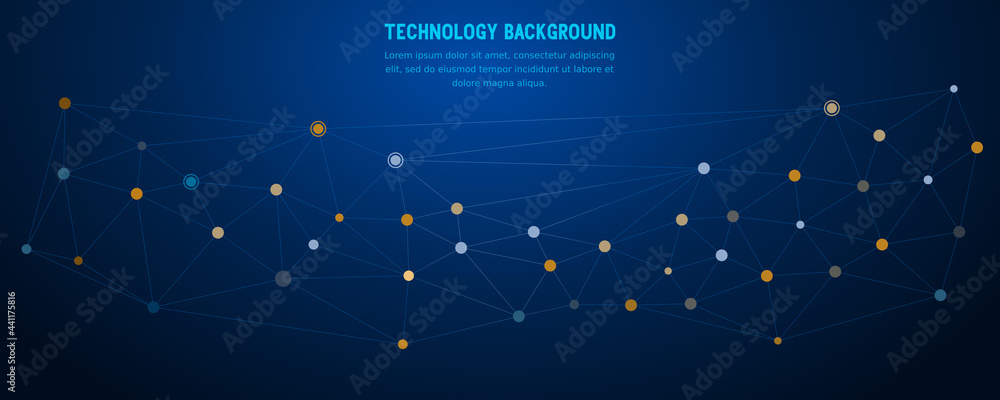Obraz premium elegant tech network banner background, perfect for advertisement, poster, presentation, website background, etc. 