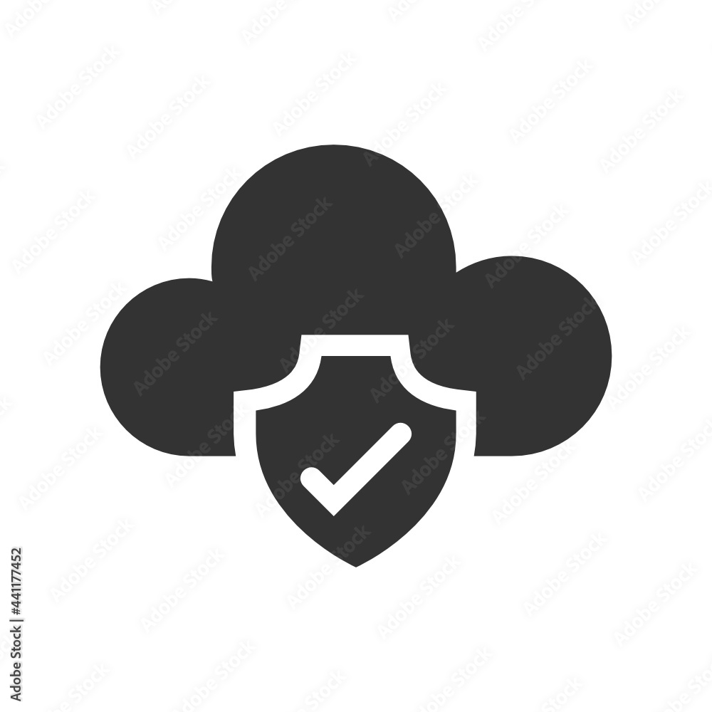 Security , Cloud Computing solid icon. Security , Cloud Computing solid icon.