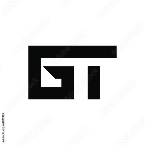 abstract gt letter logo icon symbol design for company,  business, real estate, etc.
