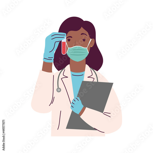 afro female scientist