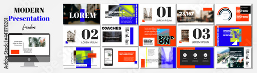 Set of business plan presentation template. Social media pack. Easy use in modern blog posts or Editable simple info banner, trendy book. For app, digital display style. Bright web flyer work. a4. 