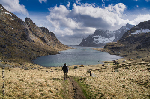 Hiking by the fjords