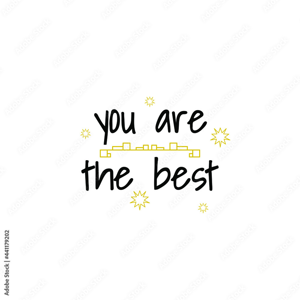 Abstract Doodle Text You Are The Best Card Hand Draw Lettering Vector Design Style Template For Poster Social Banner Cards Abstract Doodle Text You Are The Best Card Hand Draw Lettering Vector Design Style Template For Poster Social Banner Cards