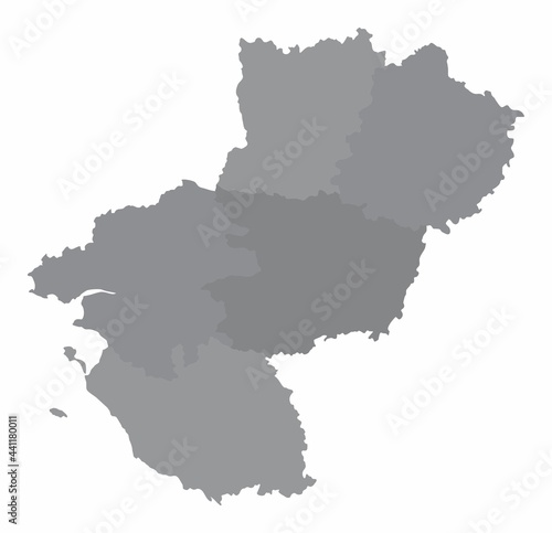 Pays de la Loire administrative map