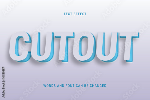 Wallpaper Mural cutout paper text effect 100% editable vector image Torontodigital.ca