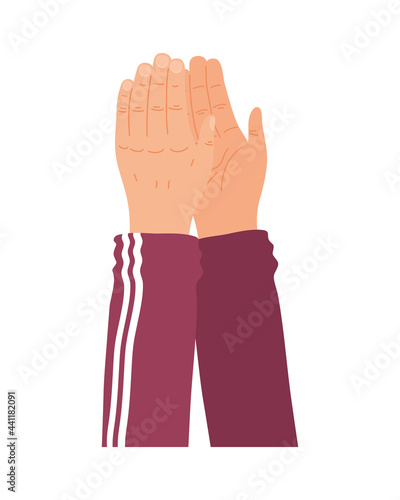 female hands clapping