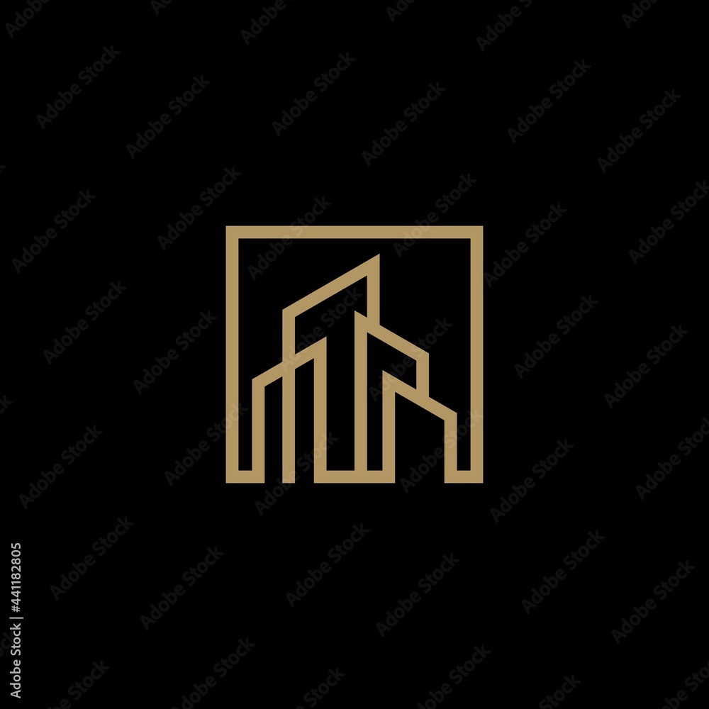 Real Estate Building Construction Logo Real Estate Building Construction Logo
