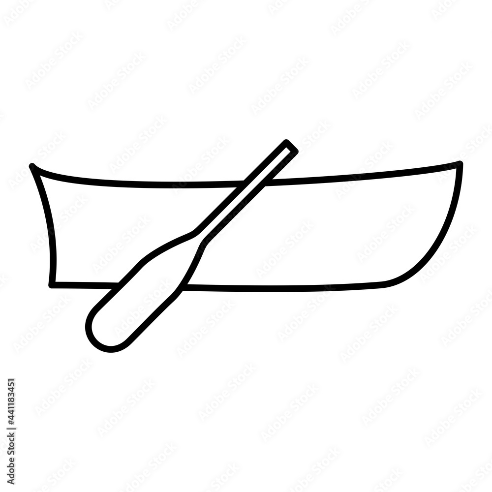 Vector Boat Outline Icon Design Vector Boat Outline Icon Design