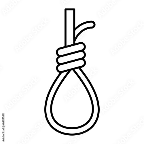 Vector Gallows Outline Icon Design