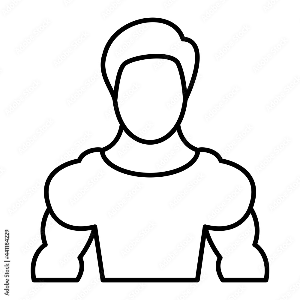 Vector Trainer Outline Icon Design Vector Trainer Outline Icon Design