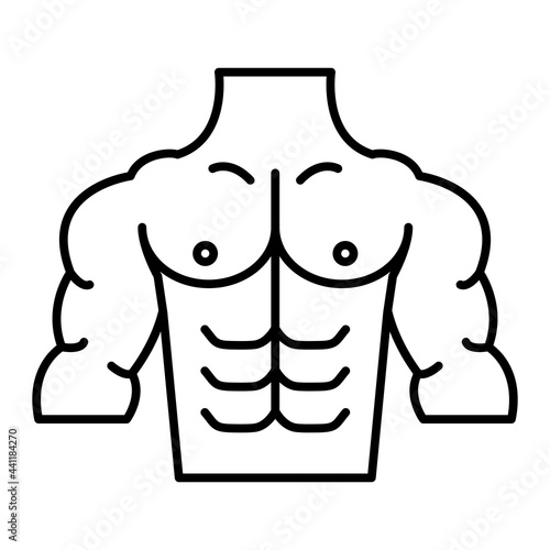 Vector Six Pack Outline Icon Design