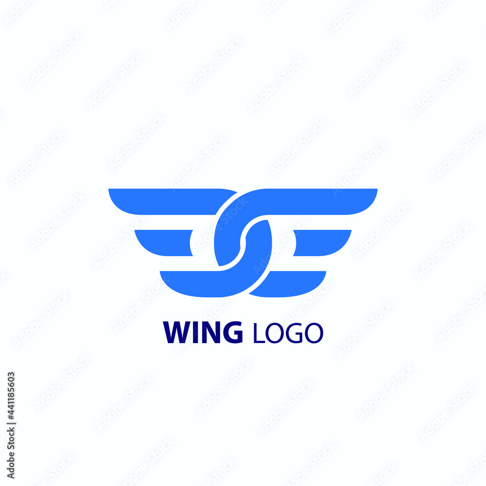 Vector illustration of wings for icons, symbols or logos. wings logo template Vector illustration of wings for icons, symbols or logos. wings logo template