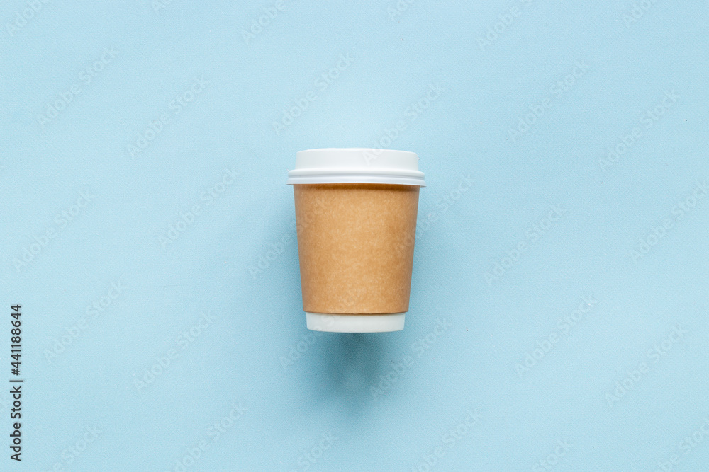 Take away coffee paper cup. Top view Take away coffee paper cup. Top view