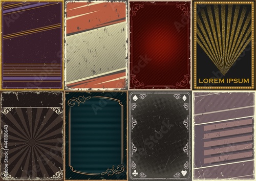 Abstract vintage posters collection