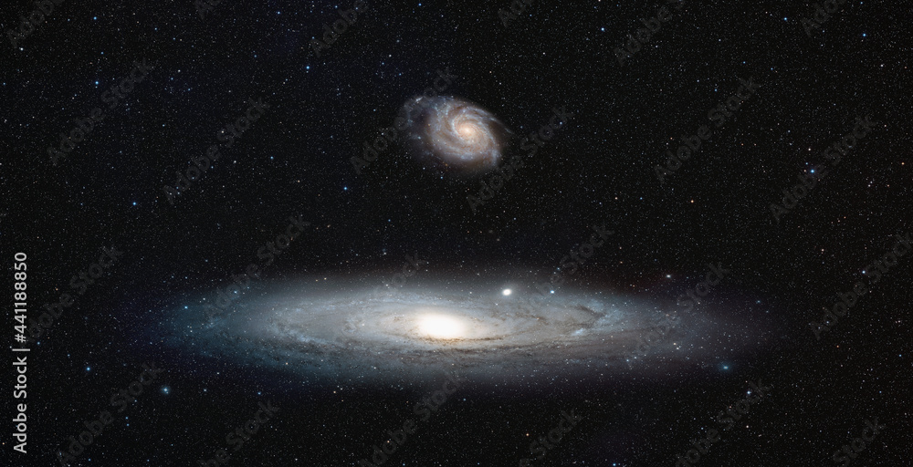As seen by the Andromeda - Andromeda galaxy with Our galaxy is milky way As seen by the Andromeda - Andromeda galaxy with Our galaxy is milky way