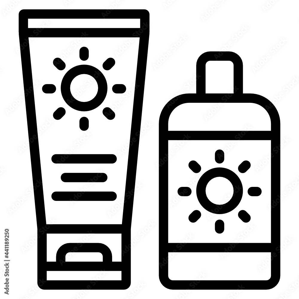sun screen line icon sun screen line icon