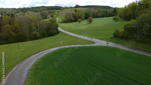 street drone shot