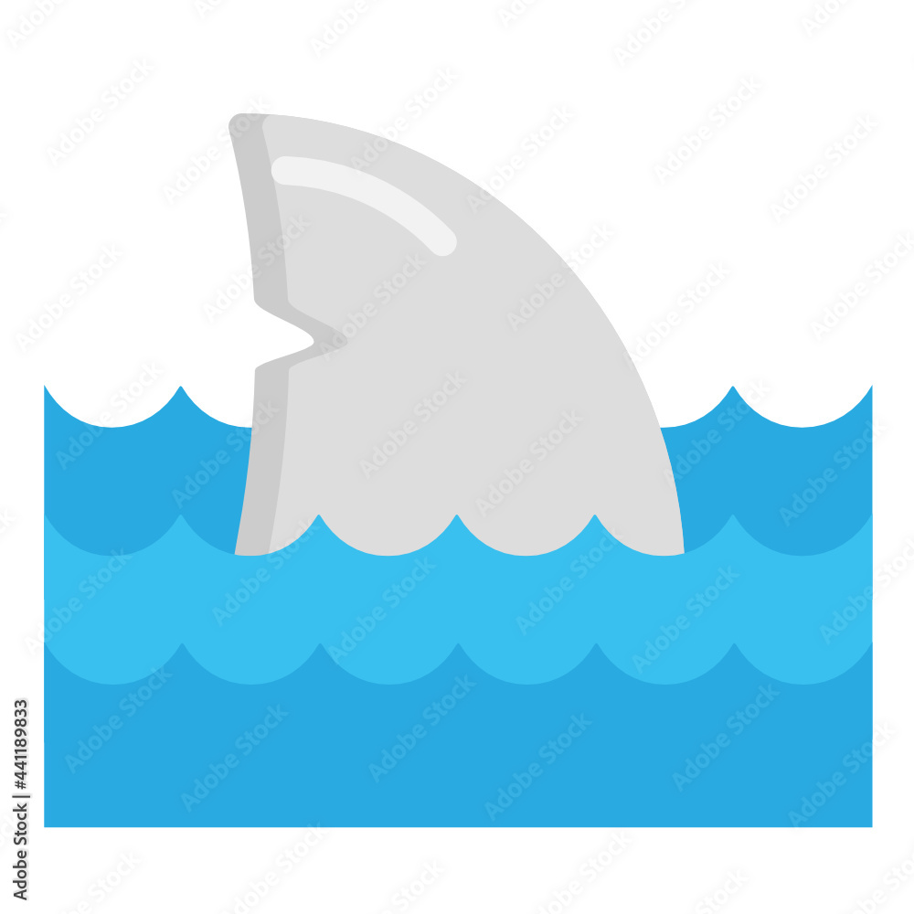 Obraz premium shark flat icon