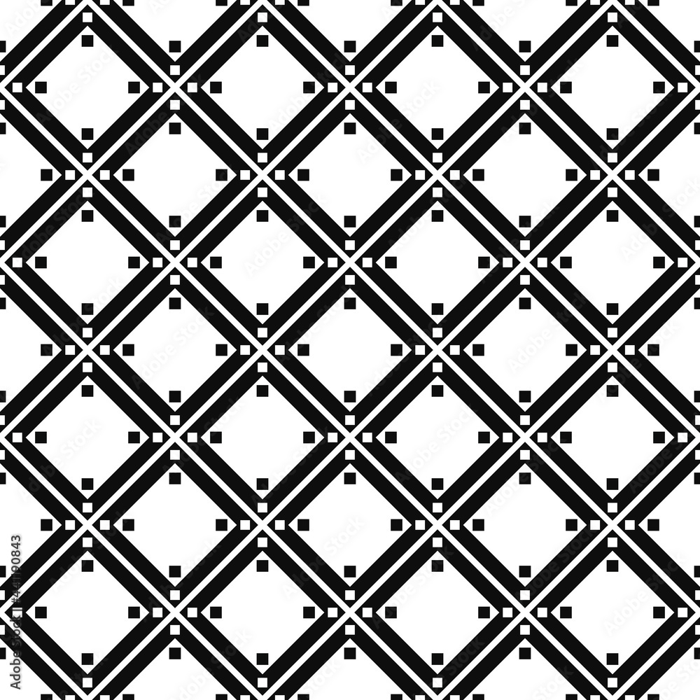 Diagonal white rhombus. Seamless aand repeated pattern.