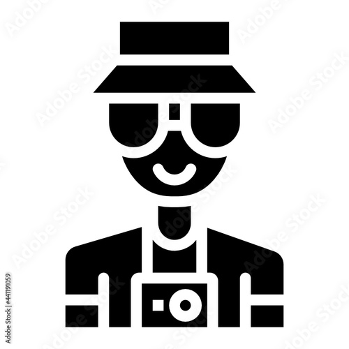 tourist glyph icon