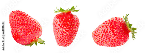 Summer berries on a white background, strawberry isolate 