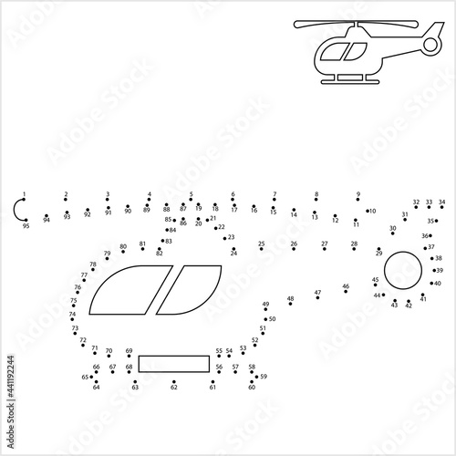Helicopter Icon Connect The Dots M_2106001