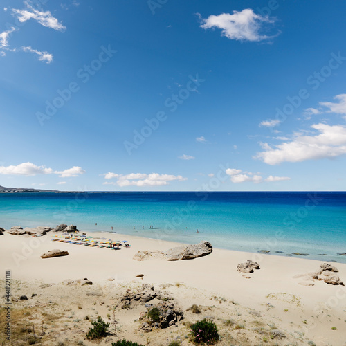 Fototapeta Naklejka Na Ścianę i Meble -  Turquoise water in Falasarna bay on the west coast of the Greek island of Crete