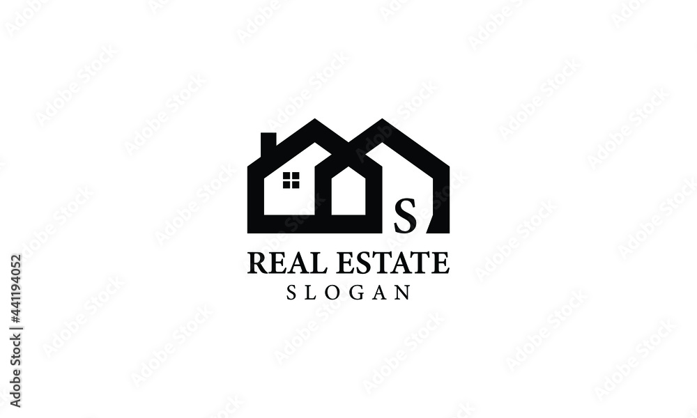 Alphabet S Real Estate Monogram Vector Logo Design, Letter S House Icon Template Alphabet S Real Estate Monogram Vector Logo Design, Letter S House Icon Template