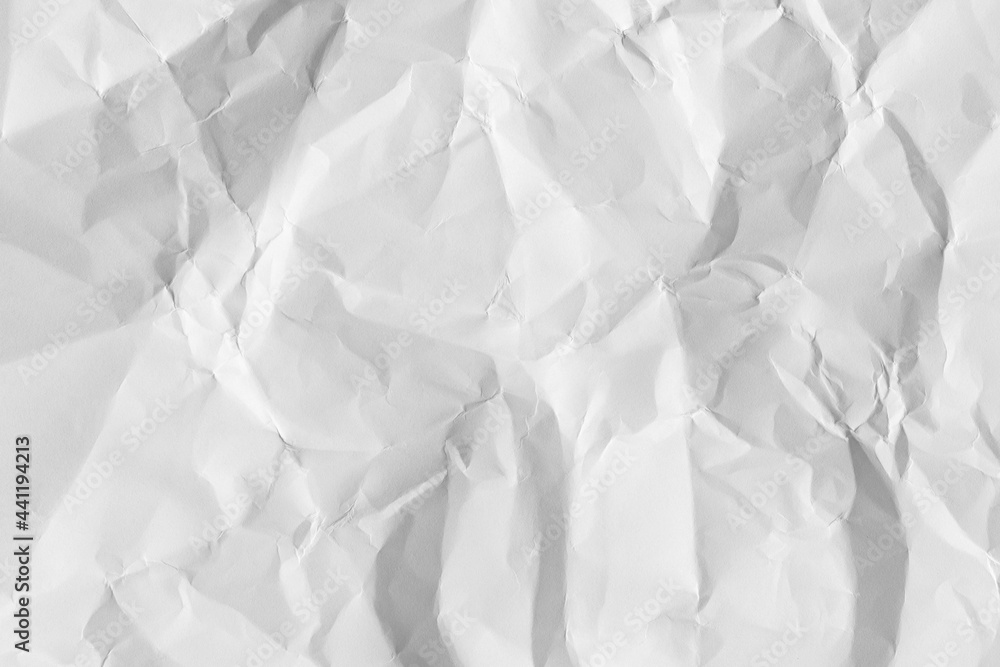 Fototapeta premium Crumpled white sheet of paper