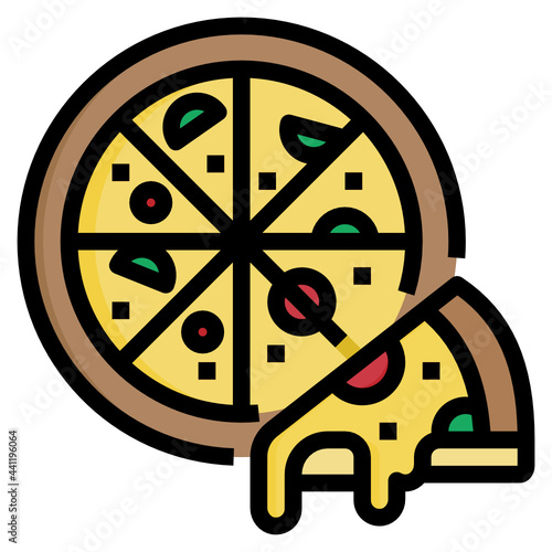 pizza line icon