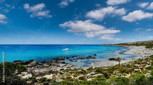 The bay of Kedrodasos on the south west coast of the Greek island of Crete