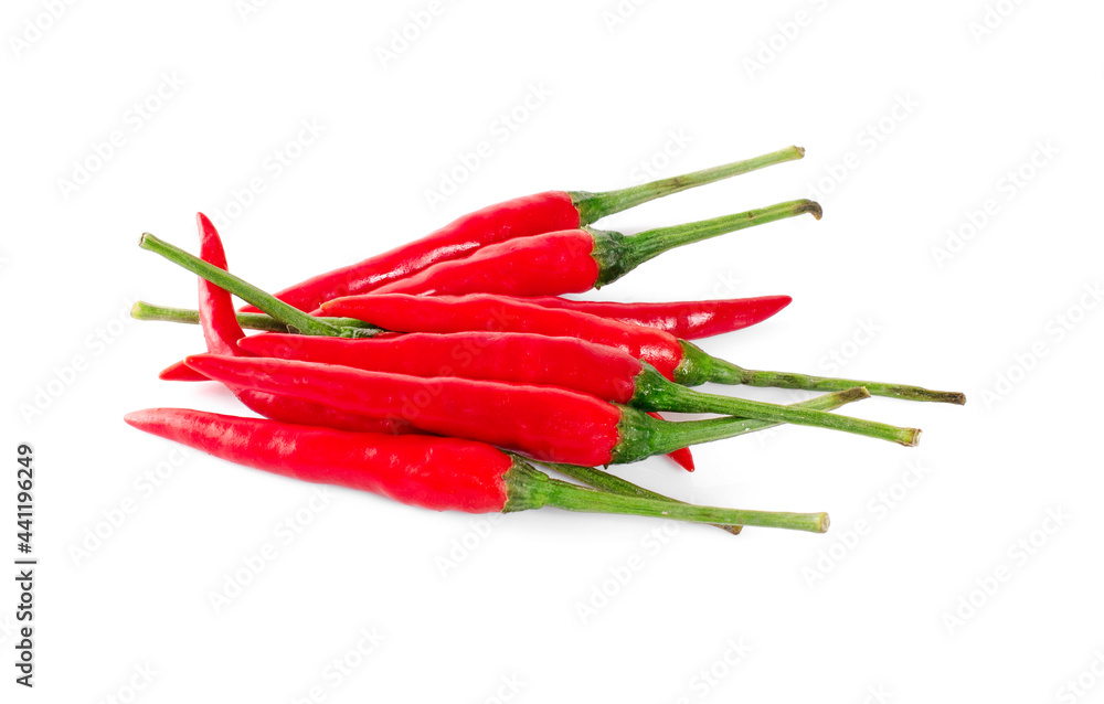 Red hot chili pepper on white background Red hot chili pepper on white background