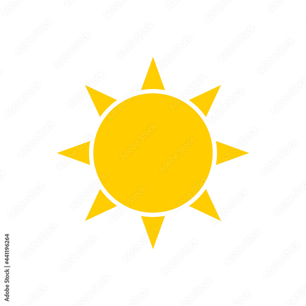 Sun icon, graphic design template, vector illustration Sun icon, graphic design template, vector illustration