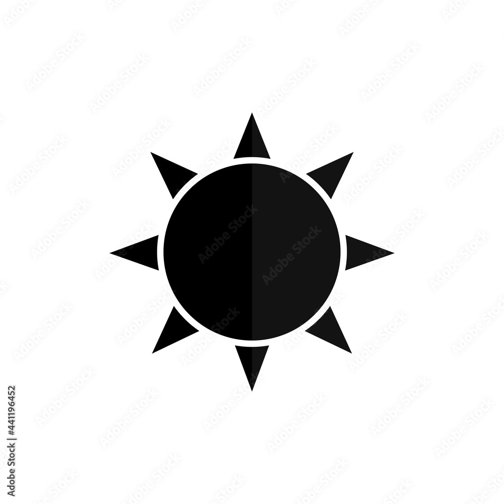 Sun icon, graphic design template, vector illustration Sun icon, graphic design template, vector illustration