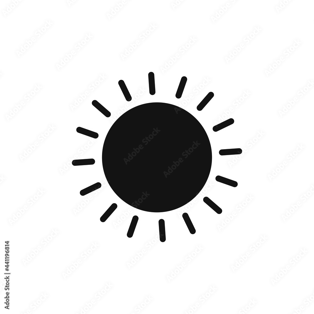 Sun icon, graphic design template, vector illustration Sun icon, graphic design template, vector illustration