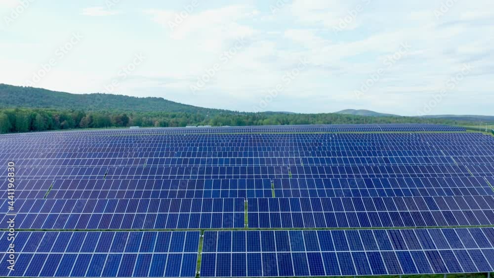 The process of obtaining renewable energy to maintain temperature and humidity on the farm. Effective use of sunlight. Zoom out. High quality. 4k footage. The process of obtaining renewable energy to maintain temperature and humidity on the farm. Effective use of sunlight. Zoom out. High quality. 4k footage.