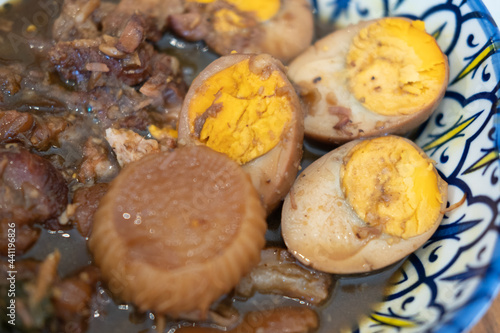 Egg and Pork in Sweet Brown Sauce
